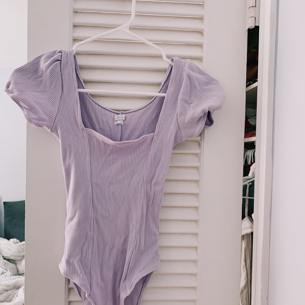 Purple Short sleeve body suit